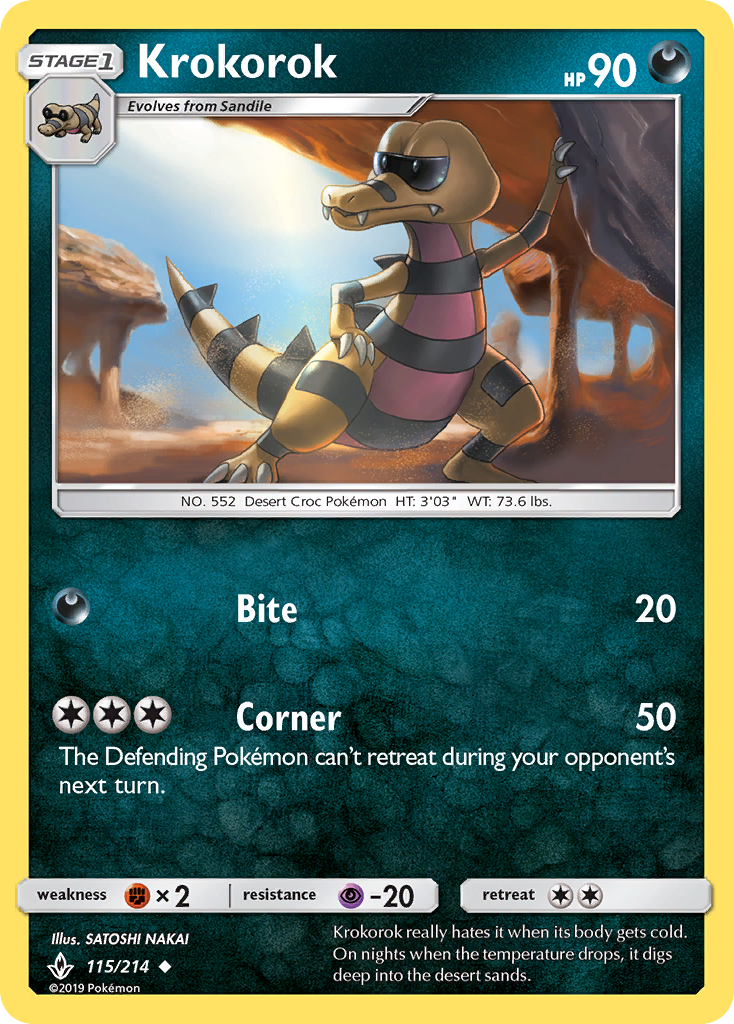 Krokorok (115/214) [Sun & Moon: Unbroken Bonds] | Good Games Cannington