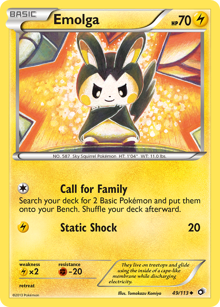 Emolga (49/113) [Black & White: Legendary Treasures] | Good Games Cannington