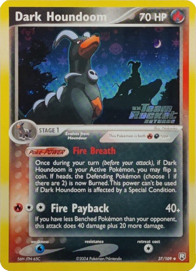 Dark Houndoom (37/109) (Stamped) [EX: Team Rocket Returns] | Good Games Cannington