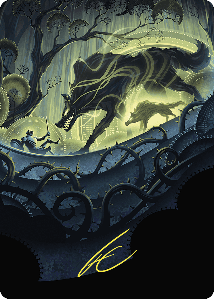 Unnatural Growth Art Card (Gold-Stamped Signature) [Wilds of Eldraine Art Series] | Good Games Cannington