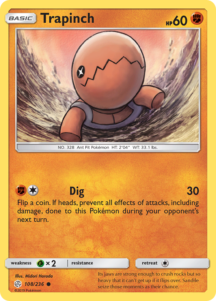 Trapinch (108/236) [Sun & Moon: Cosmic Eclipse] | Good Games Cannington