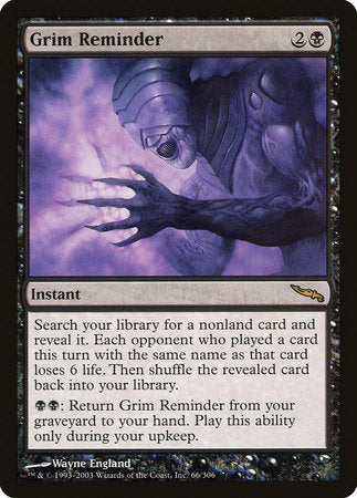 Grim Reminder [Mirrodin] | Good Games Cannington