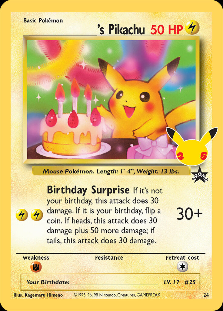 _____'s Pikachu (24) [Celebrations: 25th Anniversary - Classic Collection] | Good Games Cannington