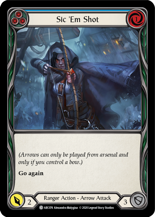 Sic 'Em Shot (Blue) [U-ARC074] Unlimited Rainbow Foil | Good Games Cannington