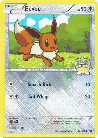 Eevee (84/108) (City Championship Promo) [Black & White: Dark Explorers] | Good Games Cannington