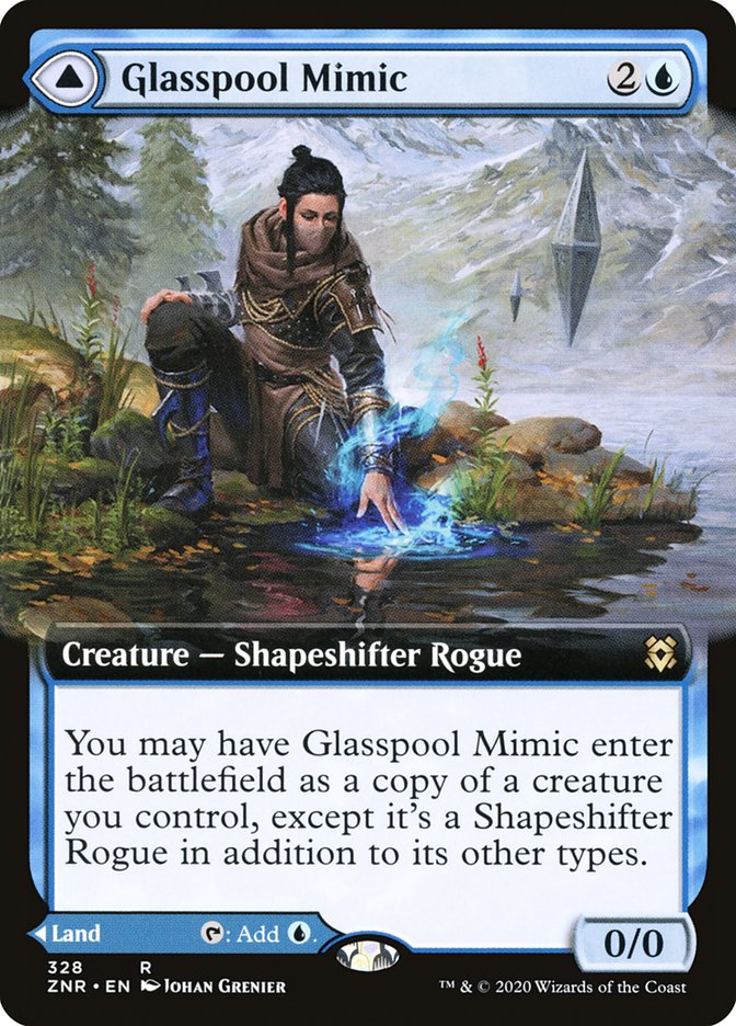 Glasspool Mimic // Glasspool Shore (Extended Art) [Zendikar Rising] | Good Games Cannington