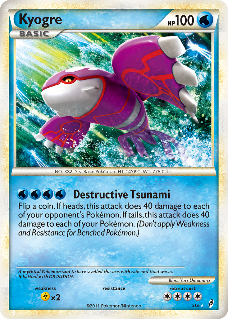 Kyogre (SL6) [HeartGold & SoulSilver: Call of Legends] | Good Games Cannington