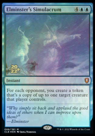 Elminster's Simulacrum [Commander Legends: Battle for Baldur's Gate Prerelease Promos] | Good Games Cannington