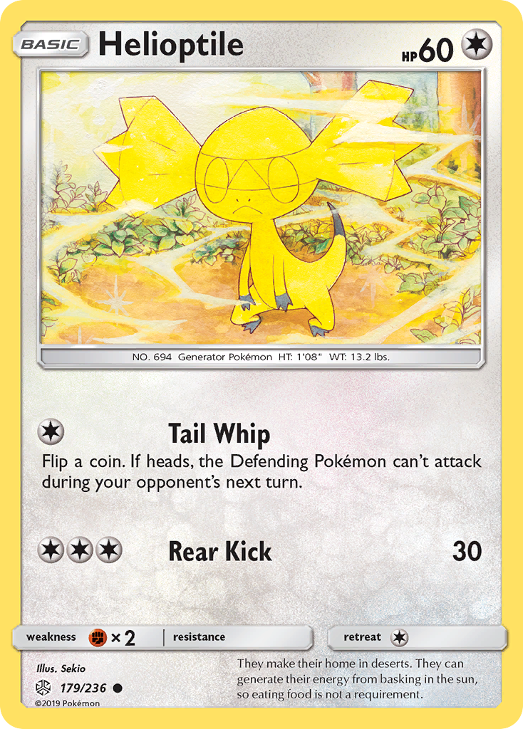 Helioptile (179/236) [Sun & Moon: Cosmic Eclipse] | Good Games Cannington