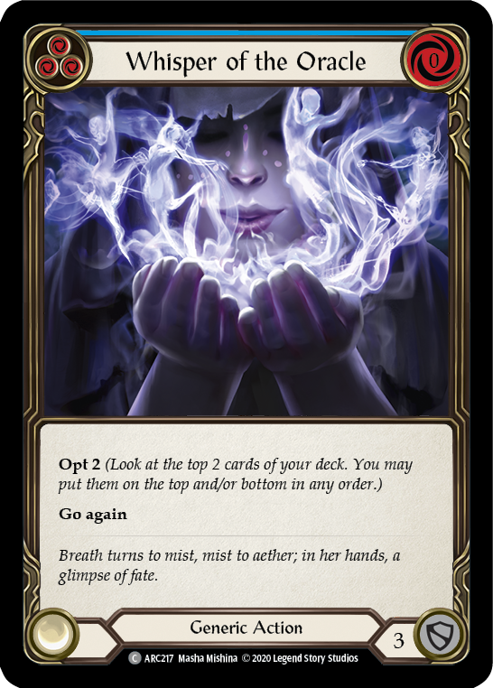 Whisper of the Oracle (Blue) [U-ARC217] Unlimited Rainbow Foil | Good Games Cannington