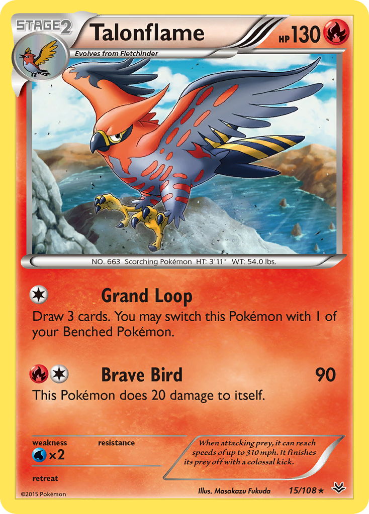 Talonflame (15/108) [XY: Roaring Skies] | Good Games Cannington