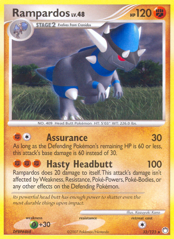 Rampardos (33/123) [Diamond & Pearl: Mysterious Treasures] | Good Games Cannington