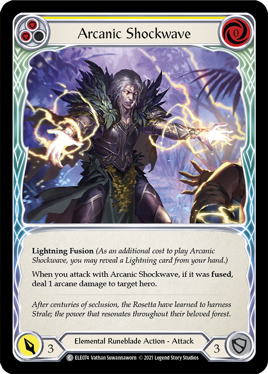 Arcanic Shockwave (Yellow) [ELE074] (Tales of Aria)  1st Edition Normal | Good Games Cannington