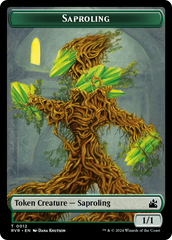 Saproling // Emblem - Domri Rade Double-Sided Token [Ravnica Remastered Tokens] | Good Games Cannington