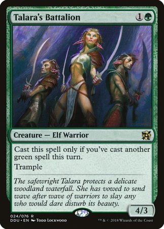 Talara's Battalion [Duel Decks: Elves vs. Inventors] | Good Games Cannington