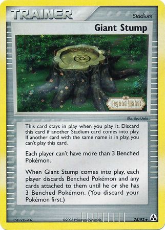 Giant Stump (75/92) (Stamped) [EX: Legend Maker] | Good Games Cannington