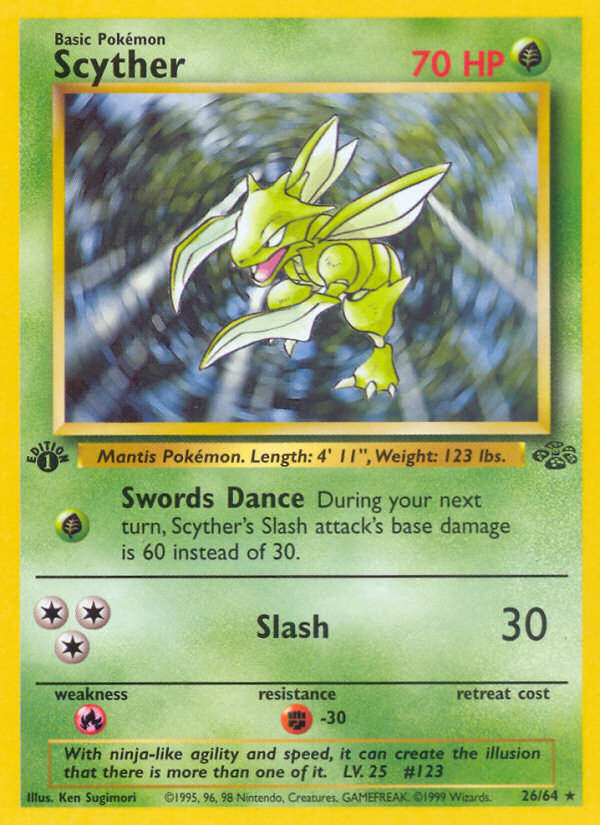 Scyther (26/64) [Jungle 1st Edition] | Good Games Cannington