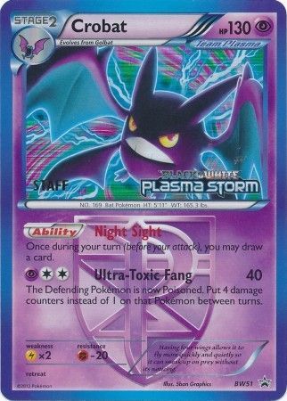 Crobat Team Plasma (BW51) (Staff Prerelease Promo) [Black & White: Black Star Promos] | Good Games Cannington