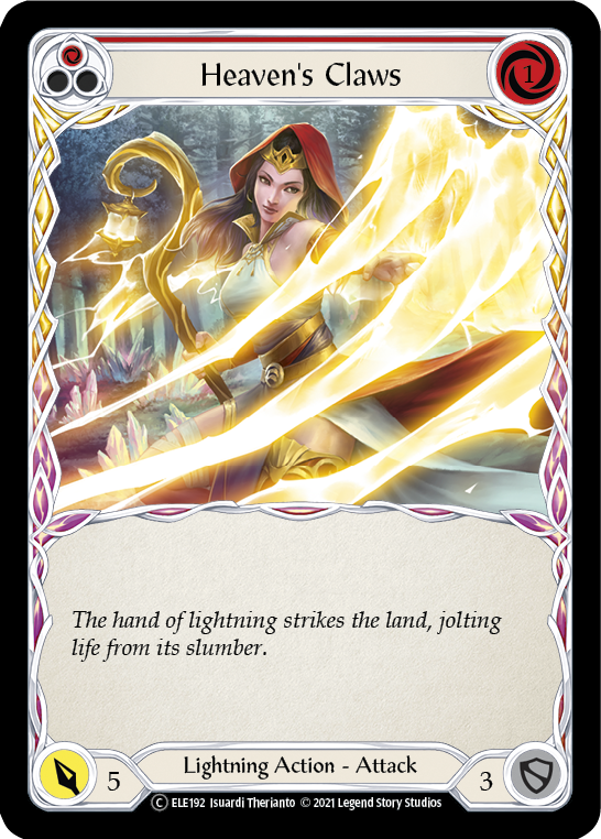 Heaven's Claws (Red) [U-ELE192] Unlimited Rainbow Foil | Good Games Cannington