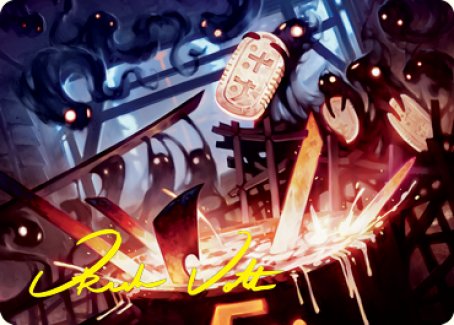 Smoke Spirits' Aid Art Card (Gold-Stamped Signature) [Kamigawa: Neon Dynasty Art Series] | Good Games Cannington