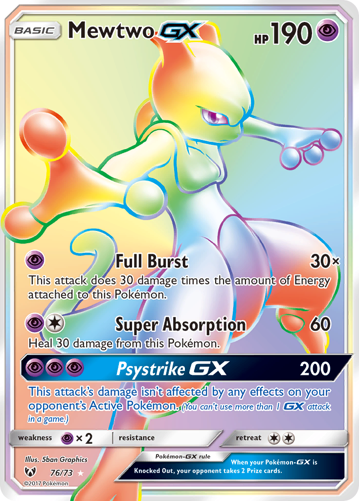 Mewtwo GX (76/73) [Sun & Moon: Shining Legends] | Good Games Cannington