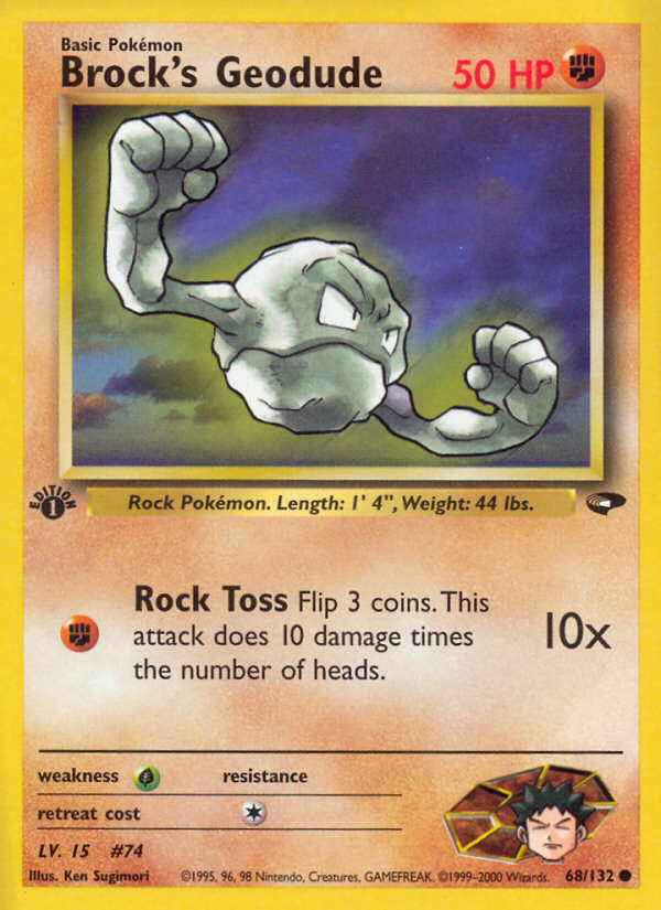 Brock's Geodude (68/132) [Gym Challenge 1st Edition] | Good Games Cannington