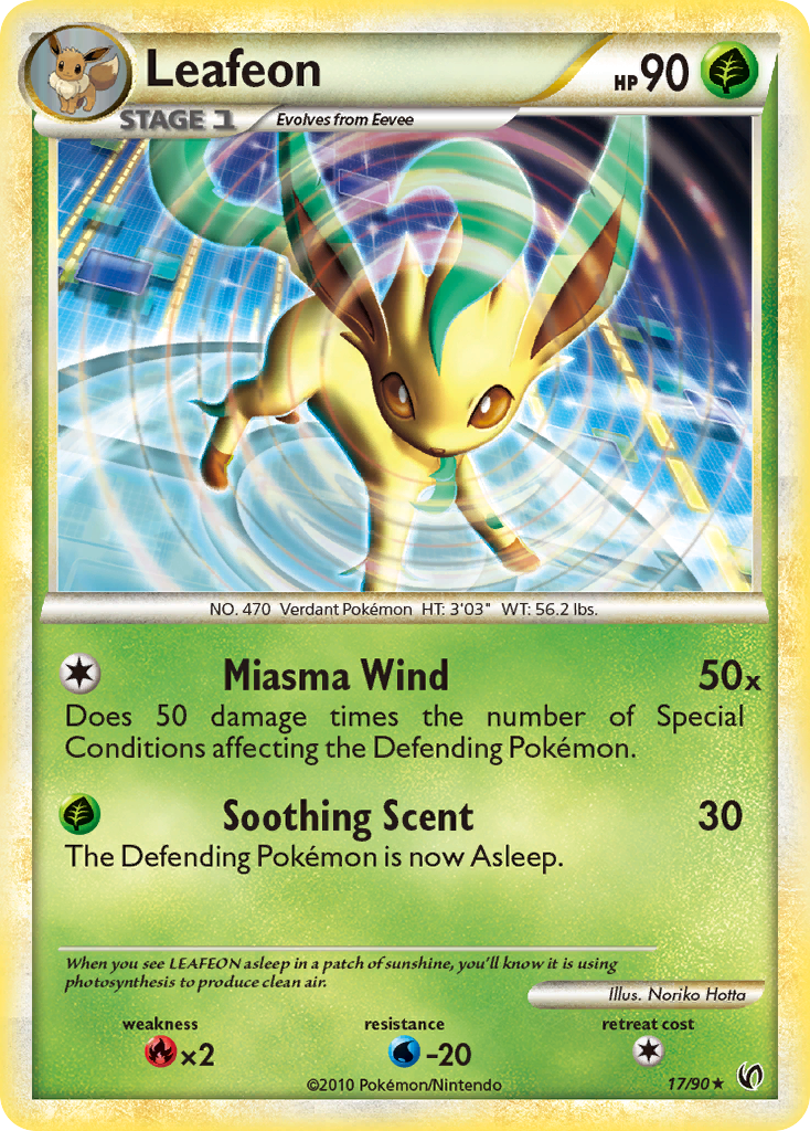 Leafeon (17/90) [HeartGold & SoulSilver: Undaunted] | Good Games Cannington