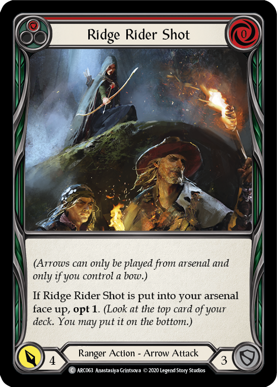 Ridge Rider Shot (Red) [U-ARC063] Unlimited Rainbow Foil | Good Games Cannington