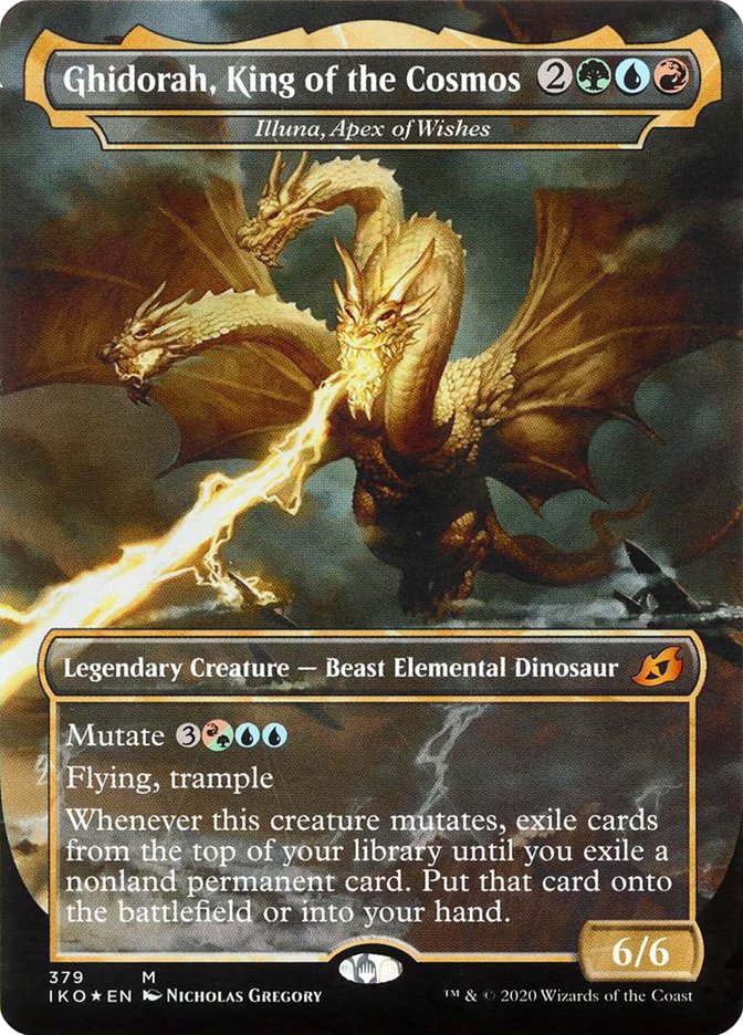 Illuna, Apex of Wishes - Ghidorah, King of the Cosmos (Godzilla Series) [Ikoria: Lair of Behemoths] | Good Games Cannington