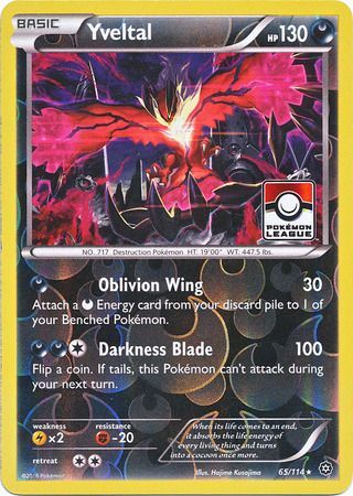 Yveltal (65/114) (Steam Siege League Promo) [XY: Steam Siege] | Good Games Cannington