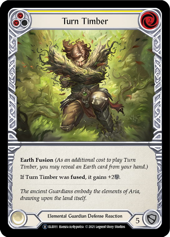 Turn Timber (Yellow) [U-ELE011] Unlimited Rainbow Foil | Good Games Cannington