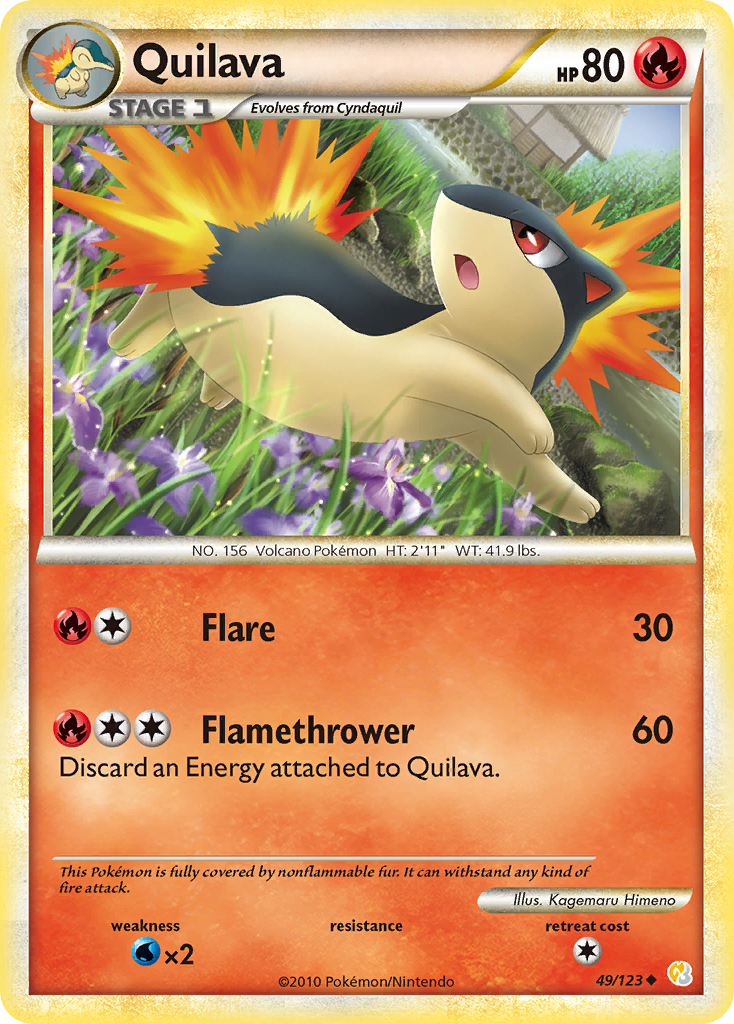 Quilava (49/123) [HeartGold & SoulSilver: Base Set] | Good Games Cannington