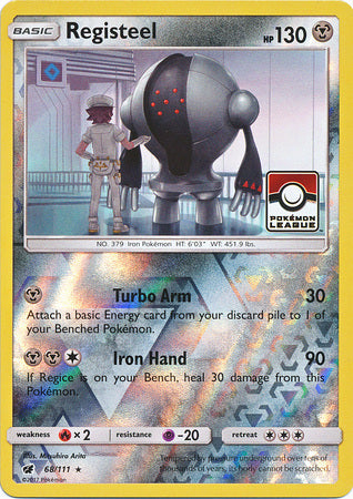 Registeel (68/111) (League Promo) [Sun & Moon: Crimson Invasion] | Good Games Cannington