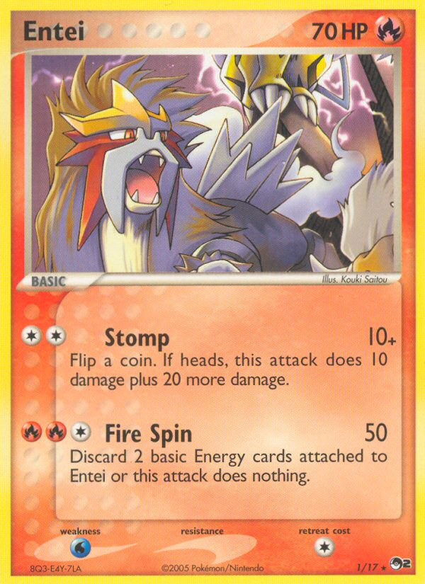Entei (1/17) [POP Series 2] | Good Games Cannington