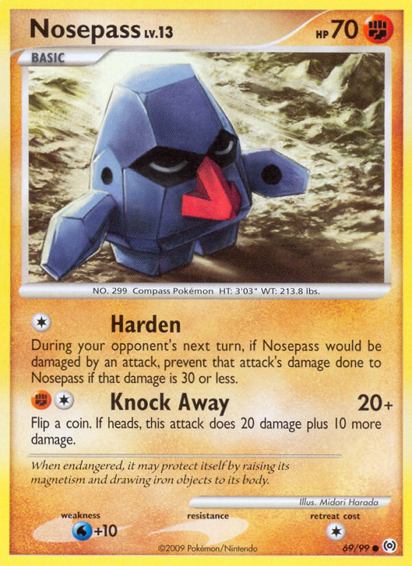 Nosepass (69/99) [Platinum: Arceus] | Good Games Cannington