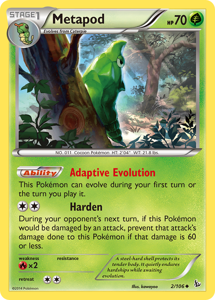 Metapod (2/106) [XY: Flashfire] | Good Games Cannington