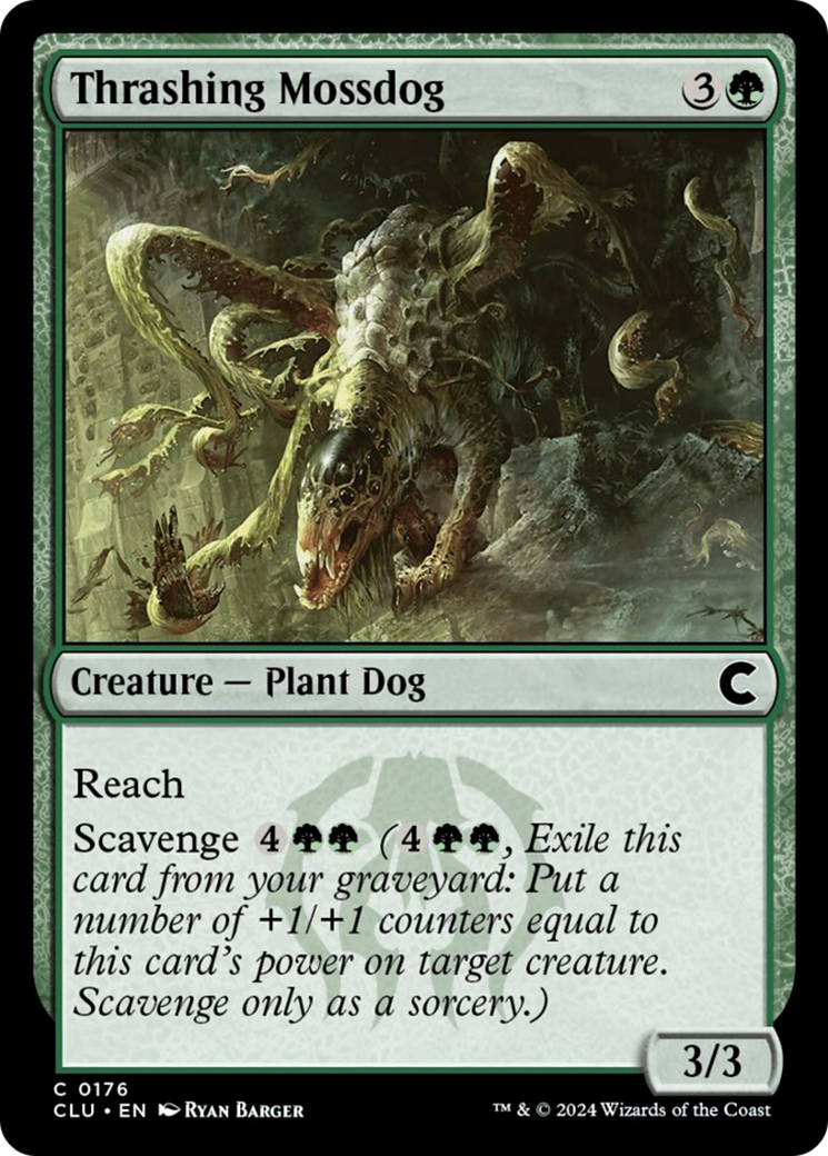 Thrashing Mossdog [Ravnica: Clue Edition] | Good Games Cannington