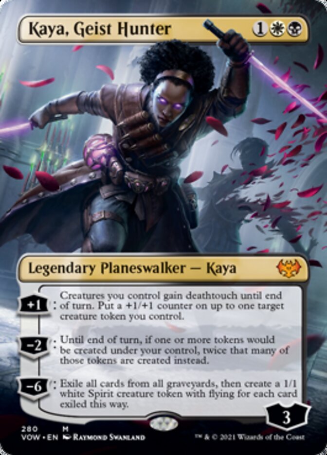 Kaya, Geist Hunter (Borderless) [Innistrad: Crimson Vow] | Good Games Cannington