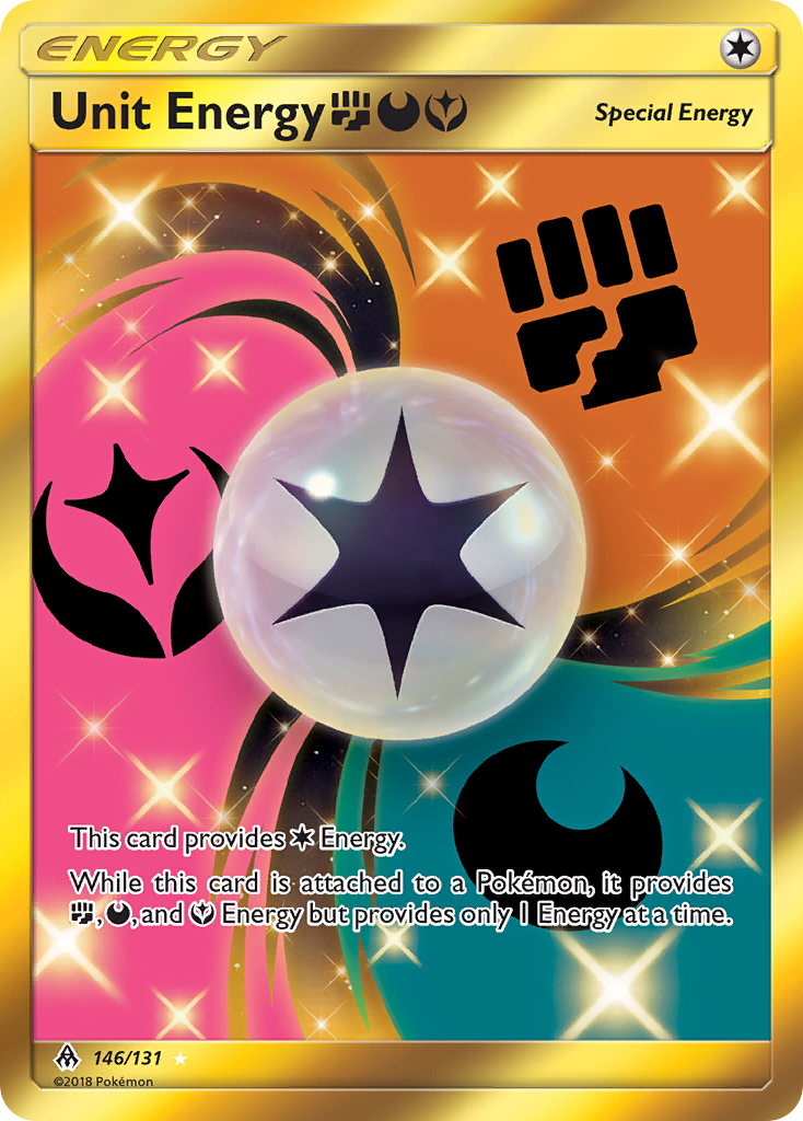 Unit Energy (146/131) (Fighting, Darkness, Fairy) [Sun & Moon: Forbidden Light] | Good Games Cannington