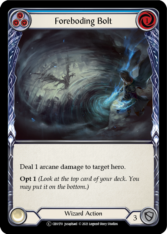 Foreboding Bolt (Blue) [U-CRU170] Unlimited Normal | Good Games Cannington