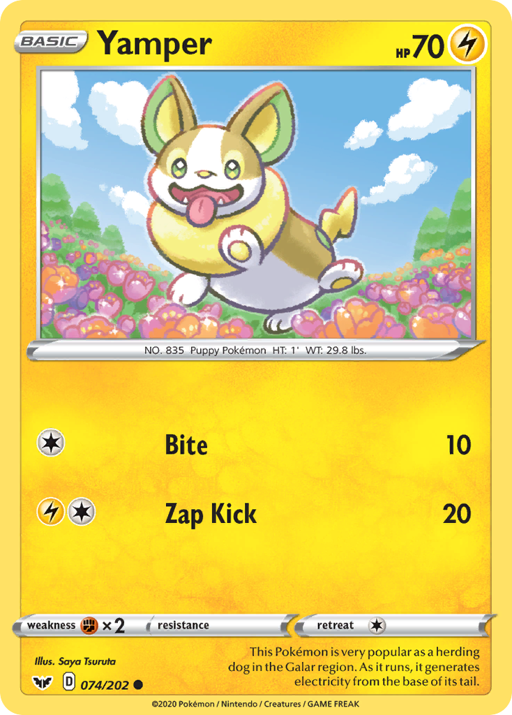 Yamper (074/202) [Sword & Shield: Base Set] | Good Games Cannington