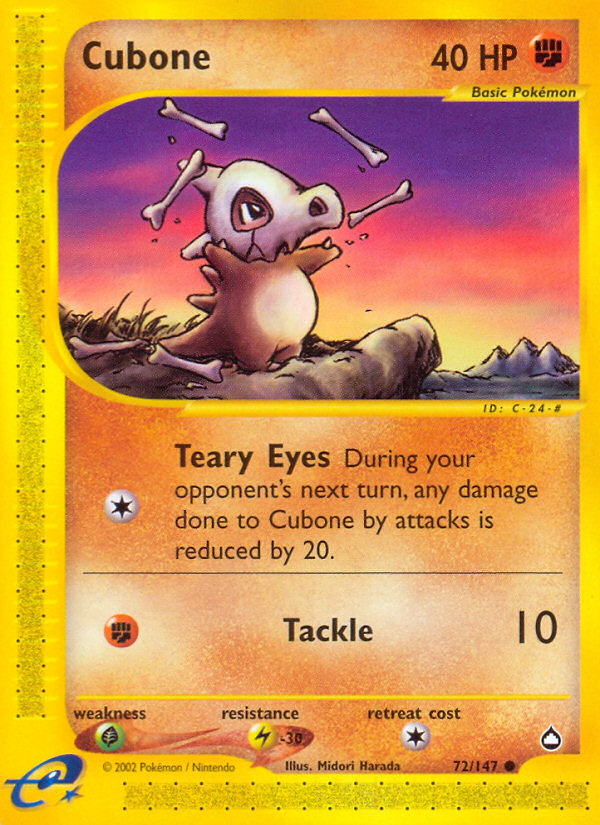 Cubone (72/147) [Aquapolis] | Good Games Cannington