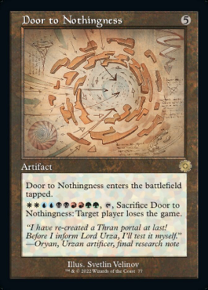 Door to Nothingness (Retro Schematic) [The Brothers' War Retro Artifacts] | Good Games Cannington