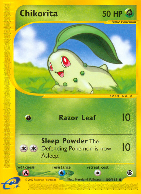 Chikorita (100/165) [Expedition: Base Set] | Good Games Cannington