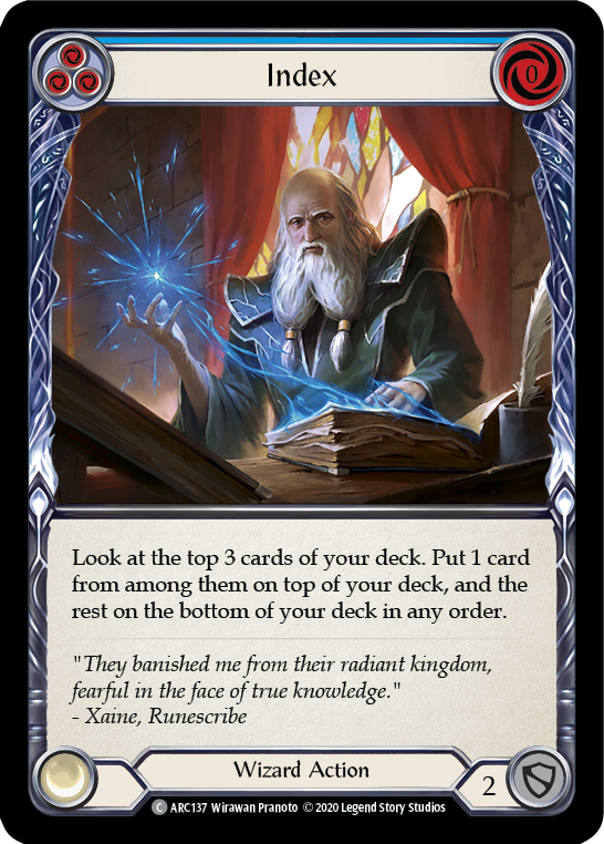 Index (Blue) [U-ARC137] Unlimited Rainbow Foil | Good Games Cannington