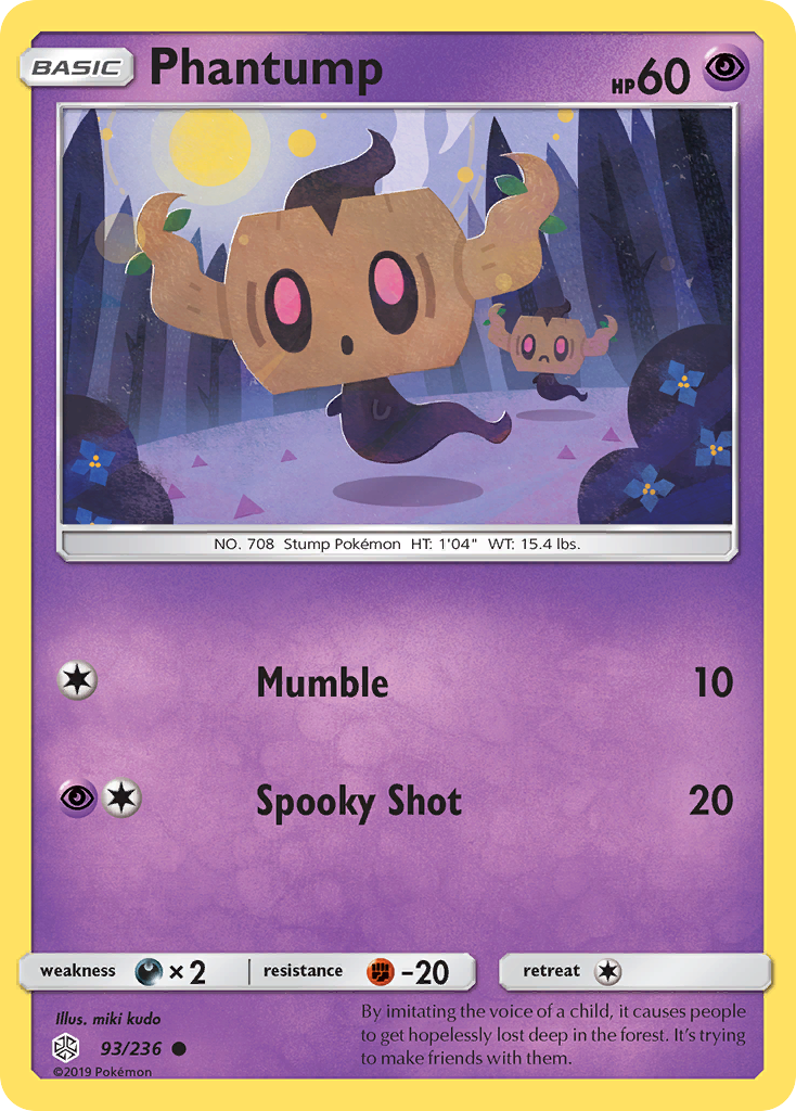 Phantump (93/236) [Sun & Moon: Cosmic Eclipse] | Good Games Cannington