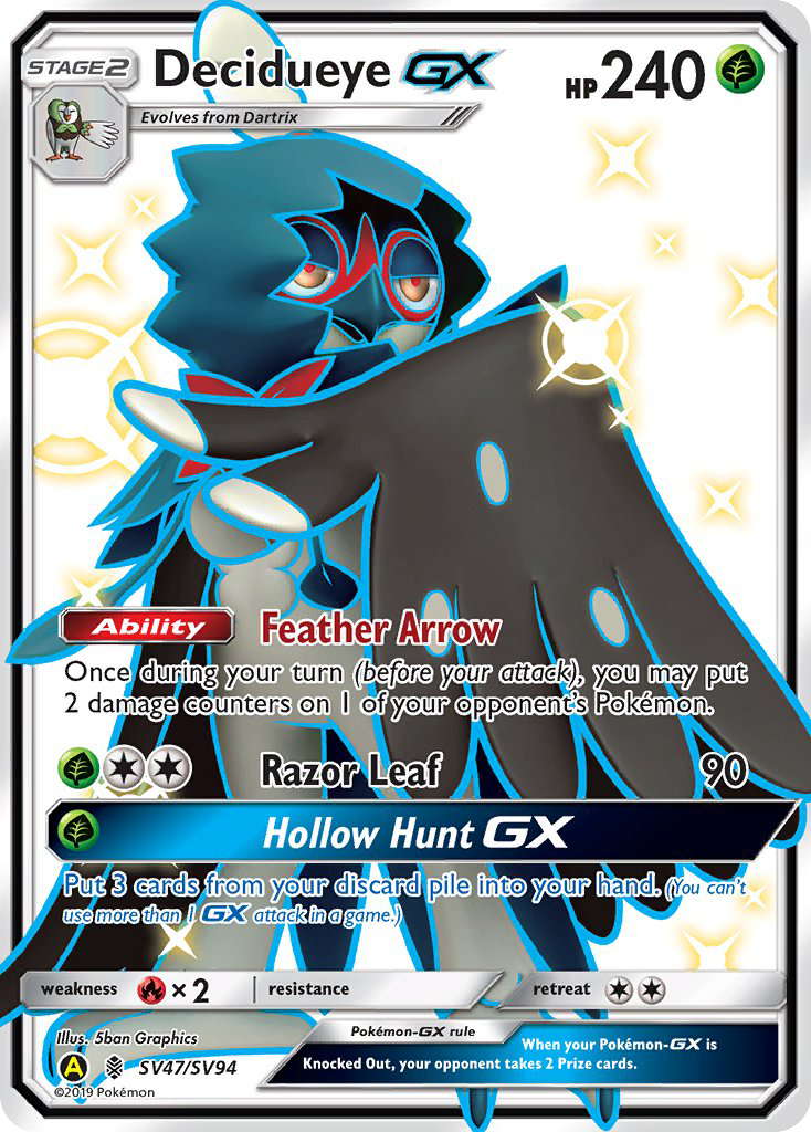 Decidueye GX (SV47/SV94) [Sun & Moon: Hidden Fates - Shiny Vault] | Good Games Cannington