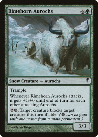 Rimehorn Aurochs [Coldsnap] | Good Games Cannington