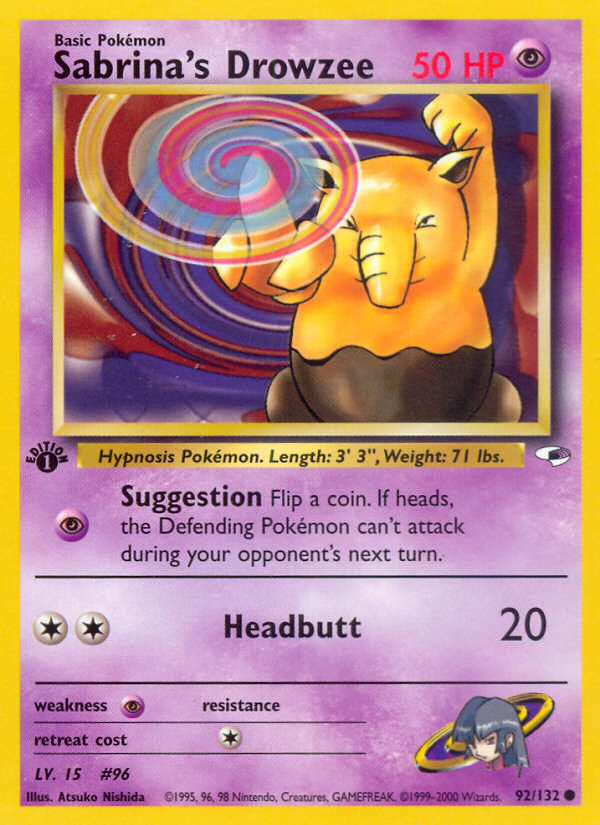 Sabrina's Drowzee (92/132) [Gym Heroes 1st Edition] | Good Games Cannington
