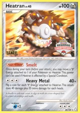 Heatran (30/146) (Regional Championships Staff) [Diamond & Pearl: Legends Awakened] | Good Games Cannington